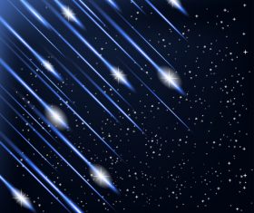 Blue meteor vector