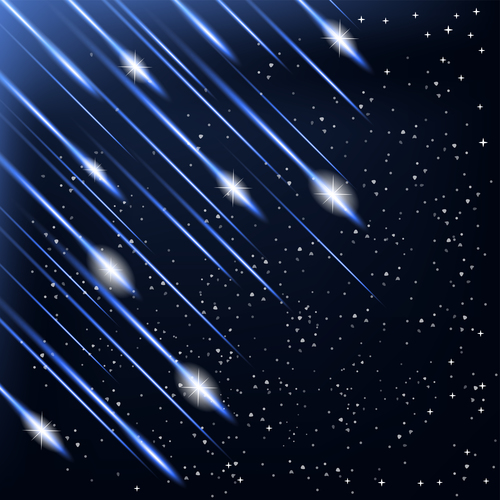 Blue meteor vector