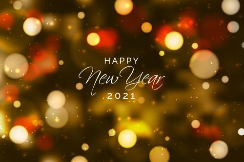 Blurred new year 2021 vector