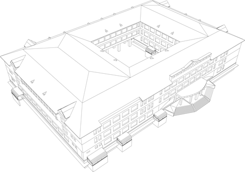 Building construction sketch vector