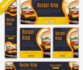 Burger king town restaurant poster vector