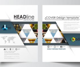 Business brochure flyer vector