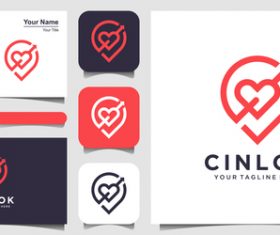 Business card logo vector