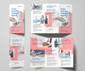 Business in general tri fold brochure template vector