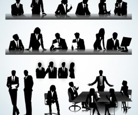 Business negotiation silhouette vector