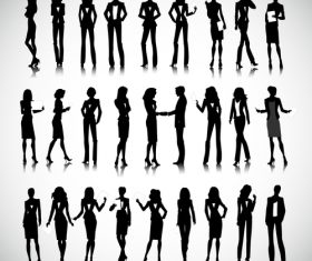 Business people silhouette vector
