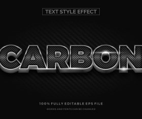 Carbon 3d editable text vector