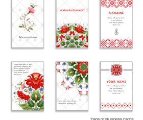 Card cover floral ukrainian pattern vector