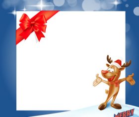 Cartoon Christmas greeting card vector