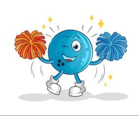 Cartoon cheerleader vector