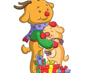 Cartoon illustration gift for children vector