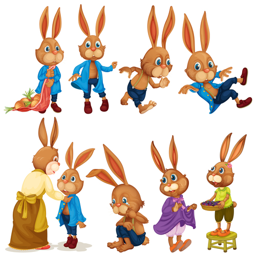 Cartoon rabbit vector