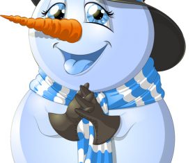 Cartoon snowman vector