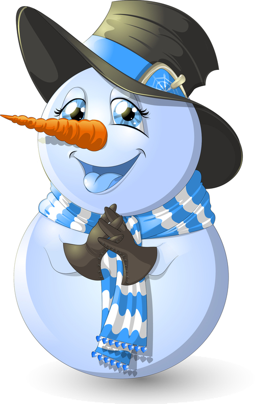 Cartoon snowman vector