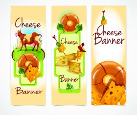 Cheese banner vector