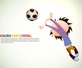 Children Football illustration vector