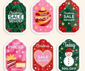 Christmas beautiful sale label vector