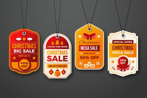 Christmas big sale label vector