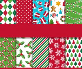 Christmas elements seamless pattern background vector
