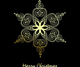 Christmas flower greeting card vector