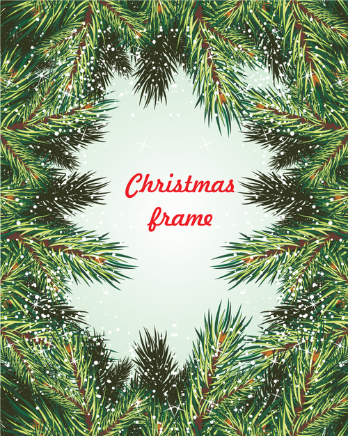 Christmas frame vector