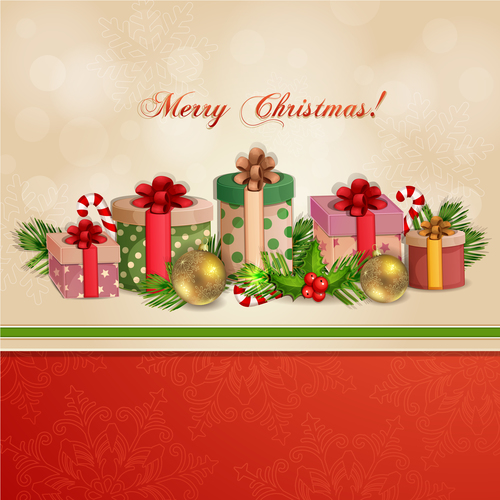 Christmas gifts for family vector