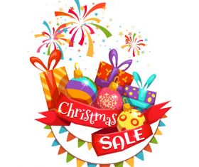 Christmas promotion sticker vector