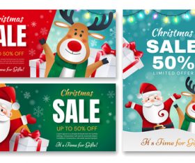 Christmas sale instagram template vector