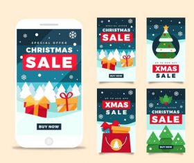 Christmas sale poster vector on instagram