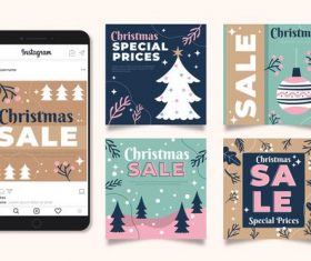 Christmas sale vector on instagram