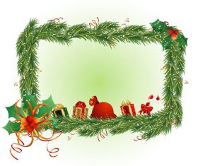Christmas square frame vector