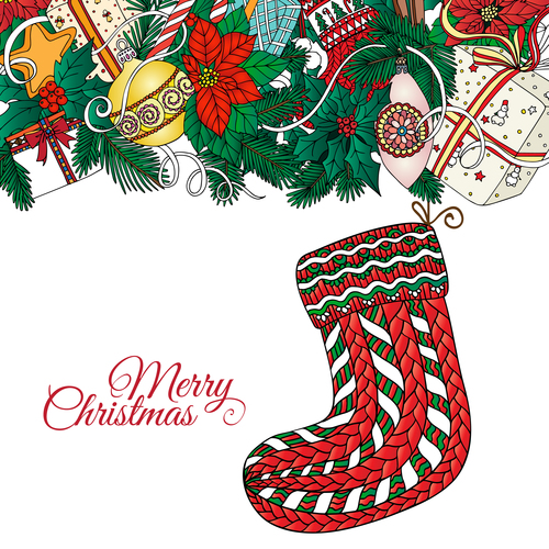 Christmas stocking vector