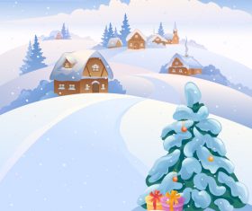 Christmas tree illustration vector