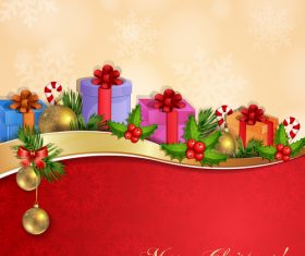 Christmas various gift cards vector