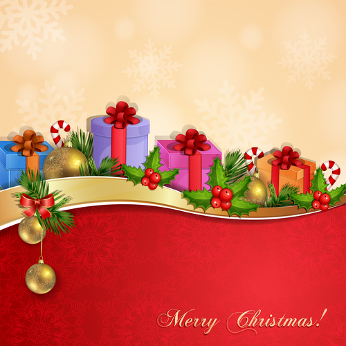Christmas various gift cards vector