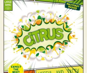 Citrus comic bang vector