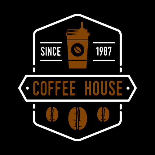 Coffee house badges logo vector