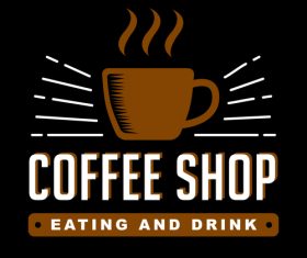 Coffee shop badges logo vector