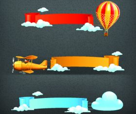 Color banners vector