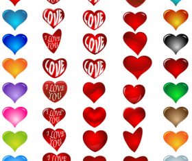 Color heart pattern vector