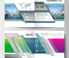 Colorful cover design template vector