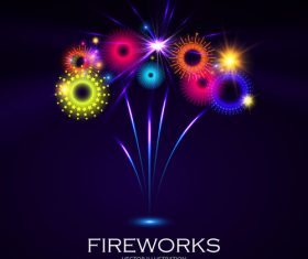 Colorful fireworks illustration vector