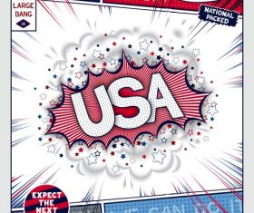 Comic bang USA vector