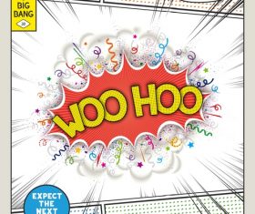 Comic bang WOOHOO vector