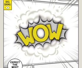 Comic bang WOW vector