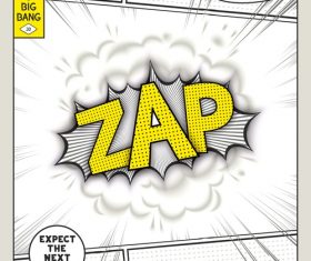 Comic bang ZAP vector