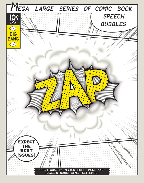 Comic bang ZAP vector