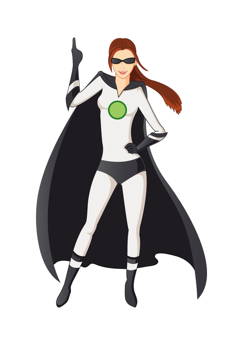 Comic super woman vector