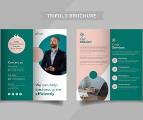 Company concept trifold brochure vector