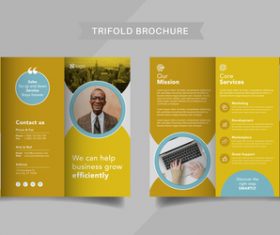 Company innovation trifold brochure vector